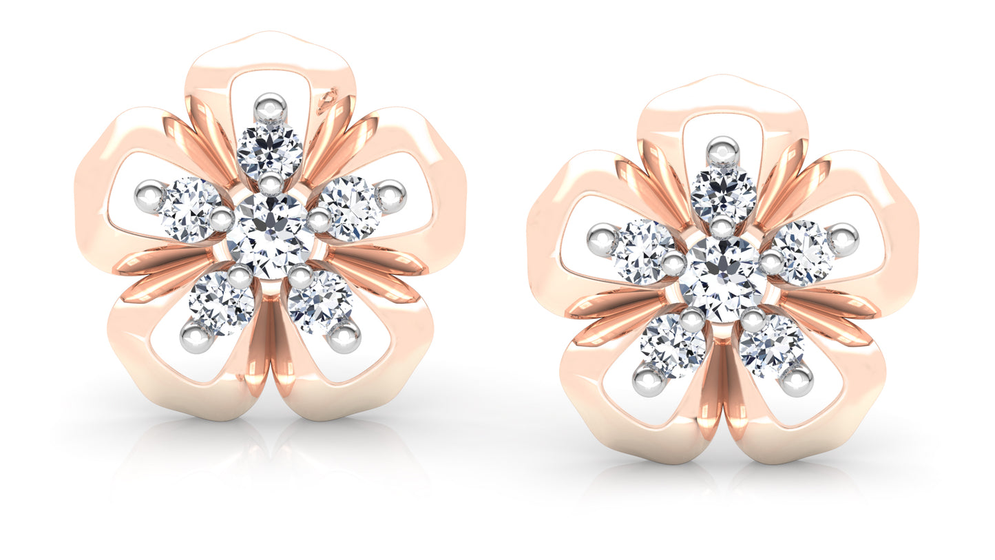 Awesome Blossom Diamond Earrings And Pendant Set