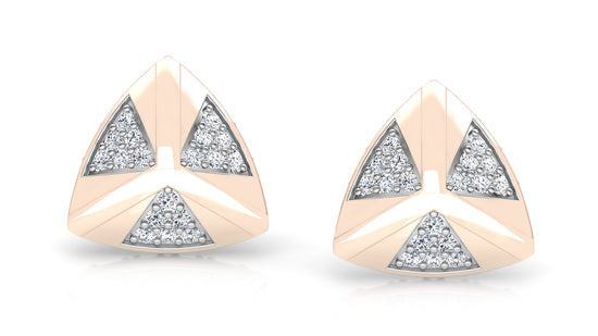 Flashy Triangles Diamond Earrings And Pendant Set