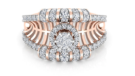 Golden Roll Diamond Ring