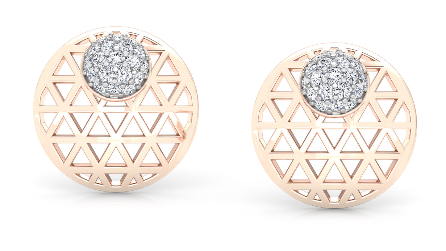 Blazing Sphere Diamond Earrings And Pendant Set