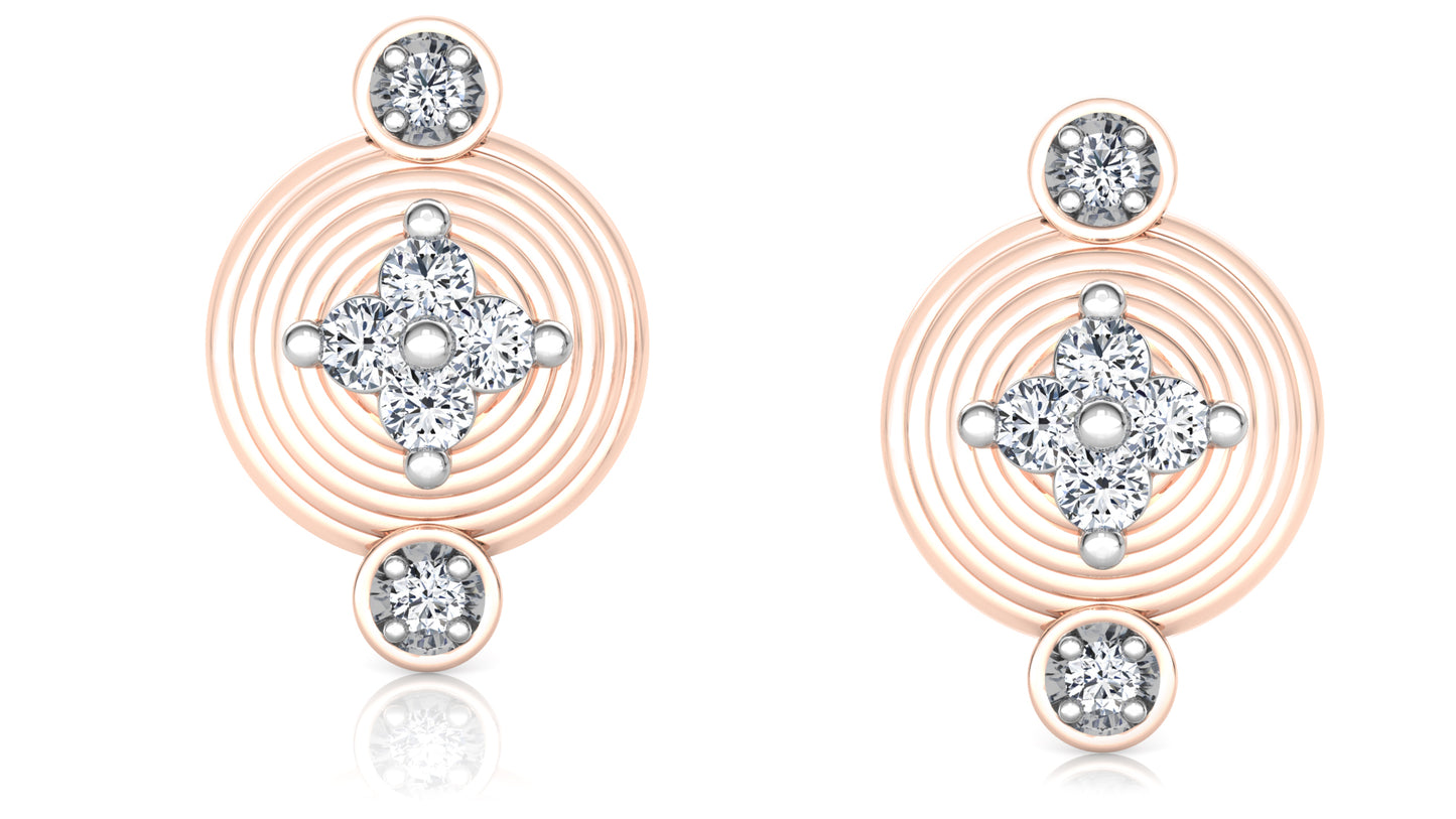 Hoop Hoop Diamond Earrings And Pendant Set