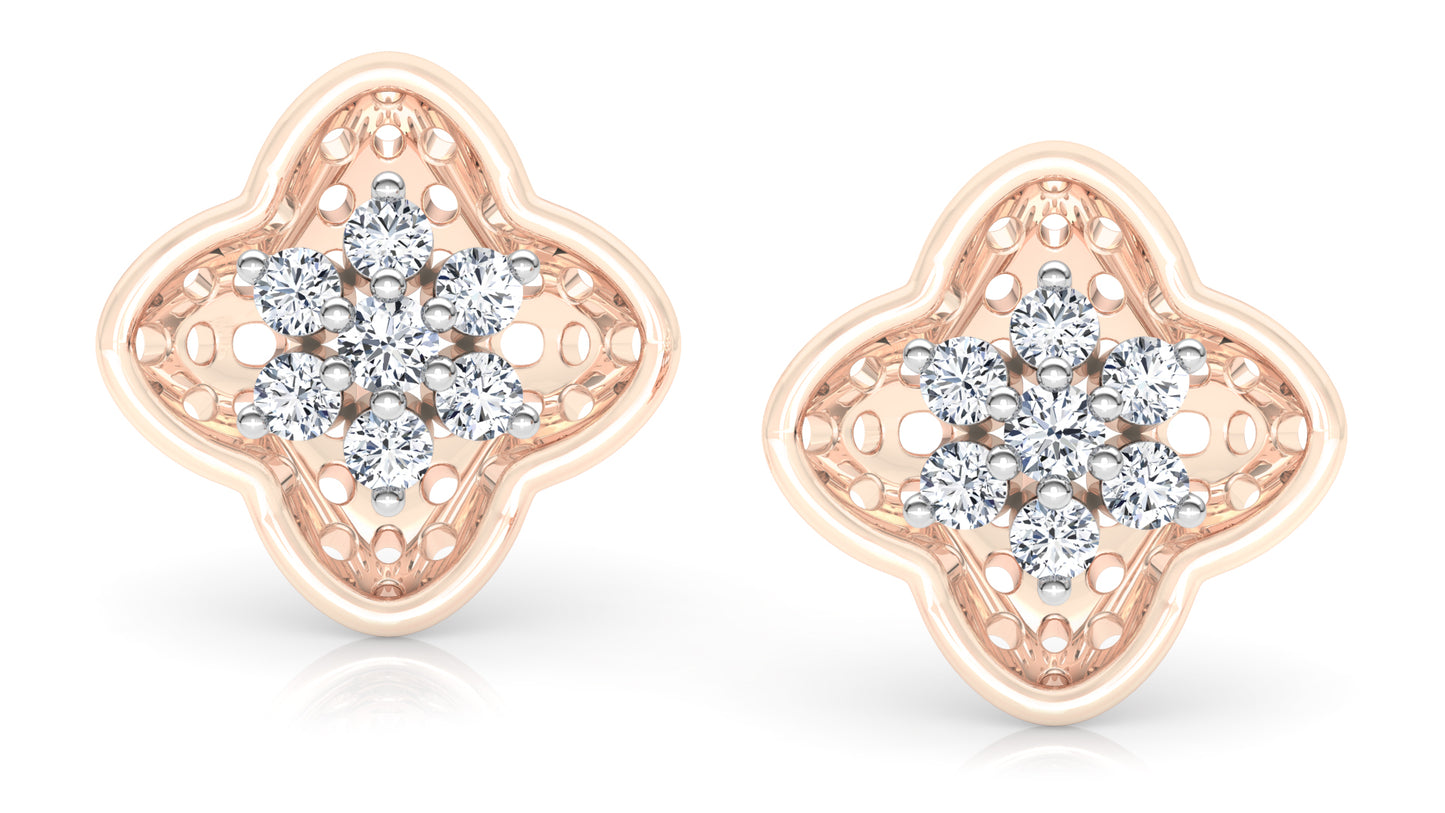 Flower Brigade Diamond Earrings And Pendant Set