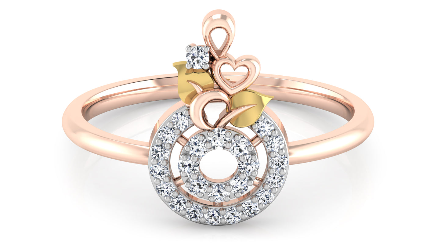 Hearty Wheel Diamond Ring