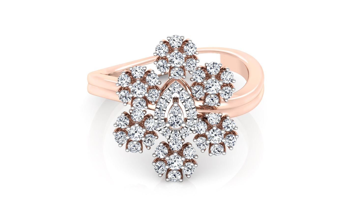 Floral Flocks Diamond Ring