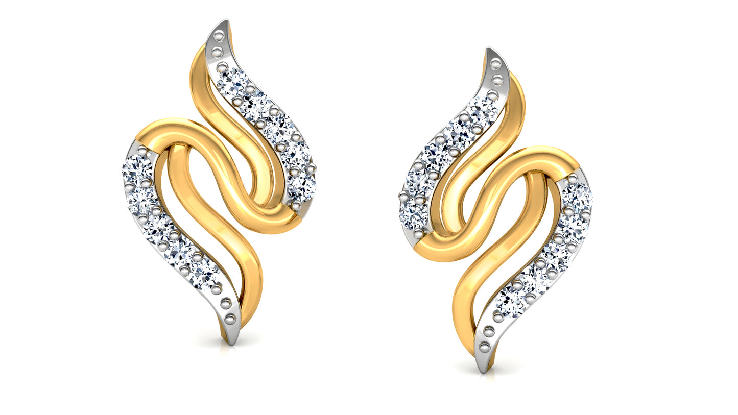 Snake Charm Diamond Earrings