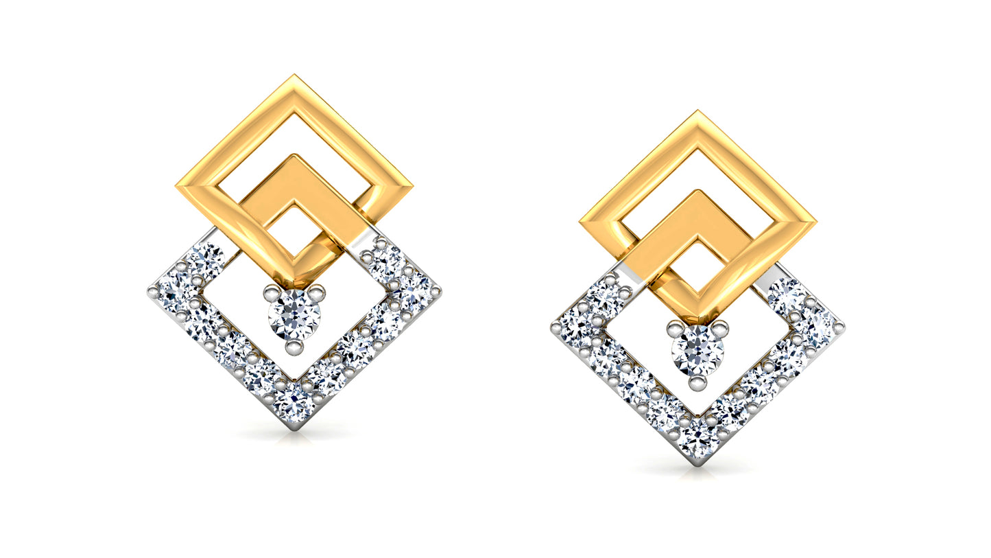 Luxory Square Diamond Earrings