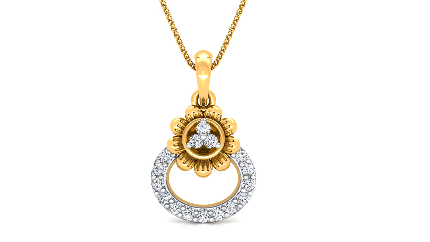 Ice Break Diamond Earrings And Pendant Set