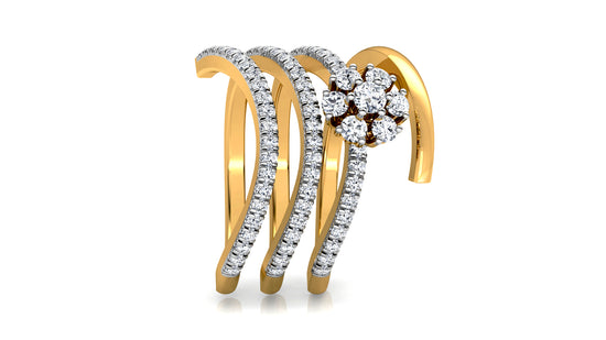 Spiral Finesse Diamond Ring