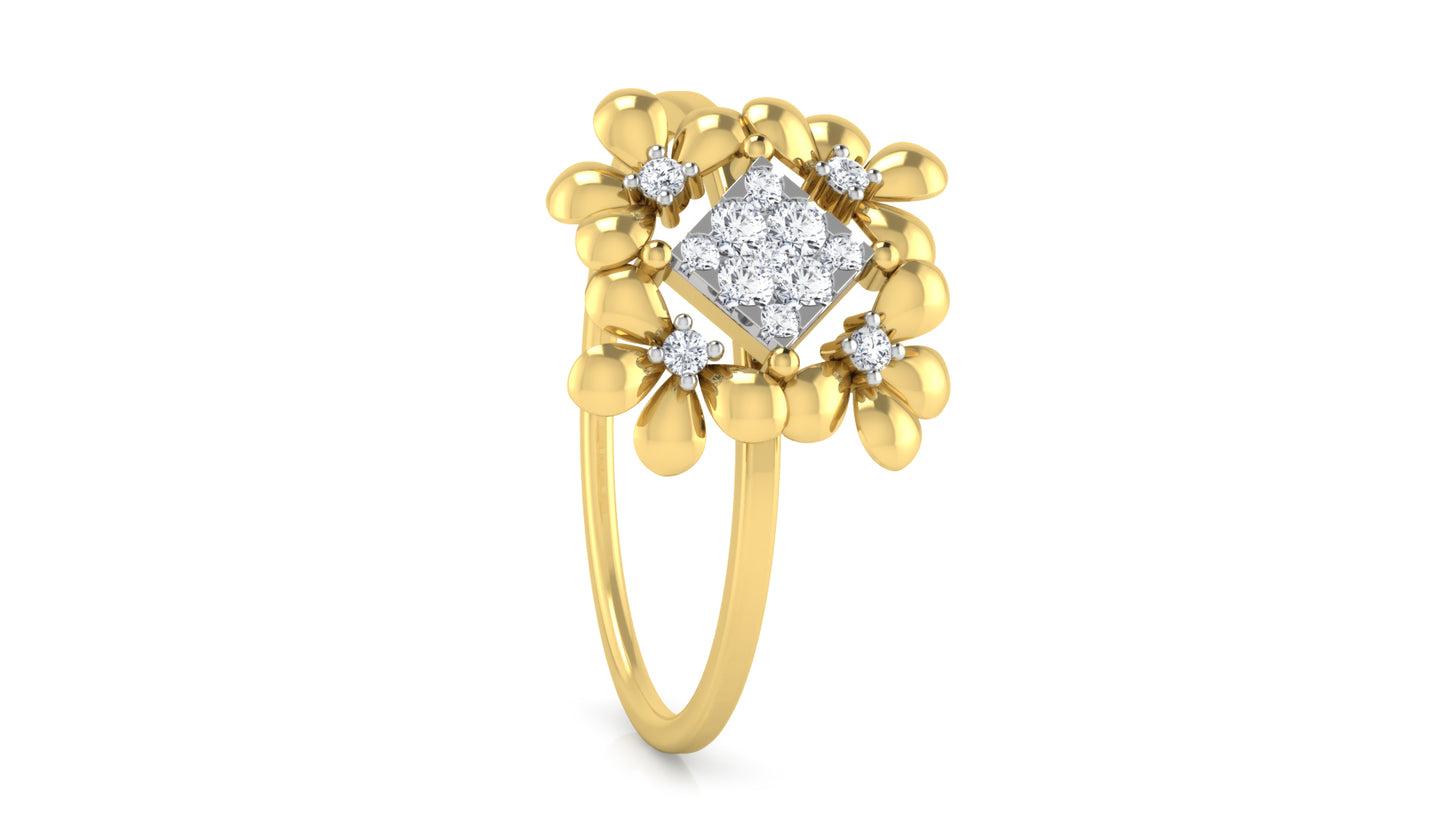 Flora Flow Diamond Ring