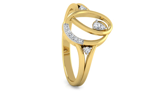 Swan Style Diamond Ring