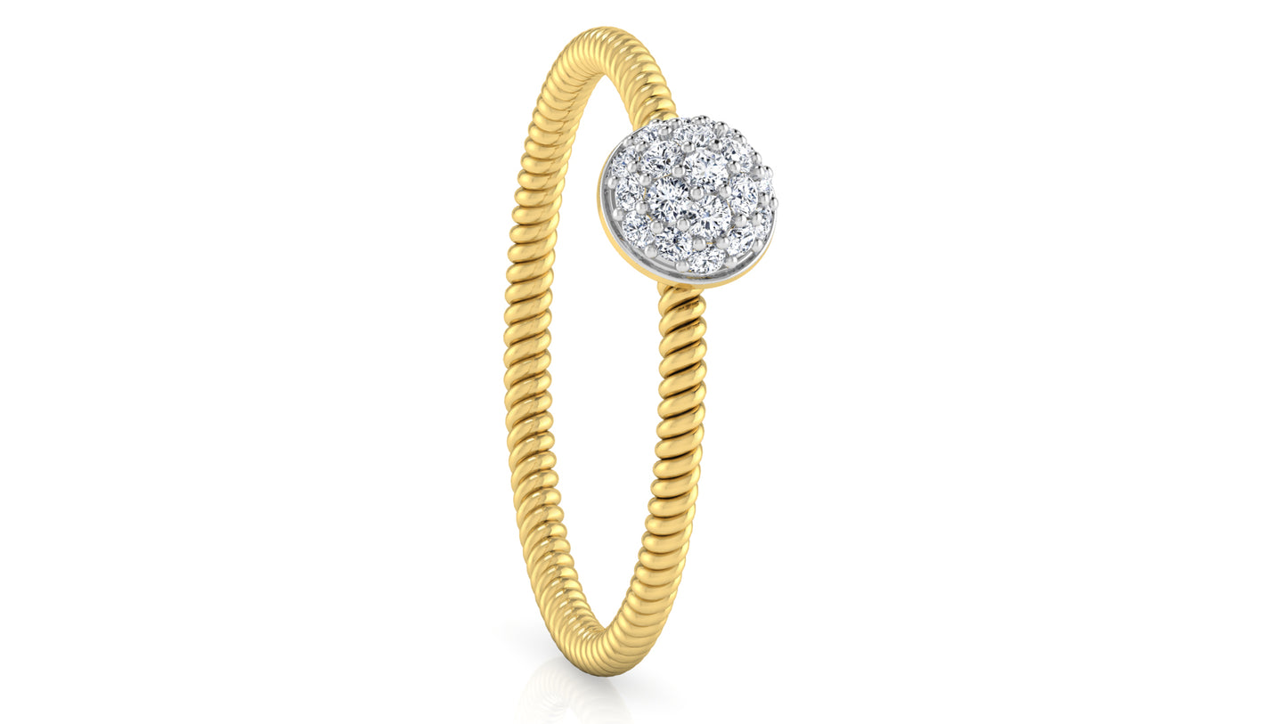 Twisty Charm Diamond Ring