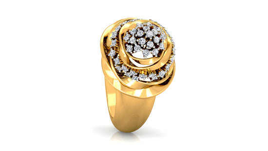 Golden Tiers Diamond Ring