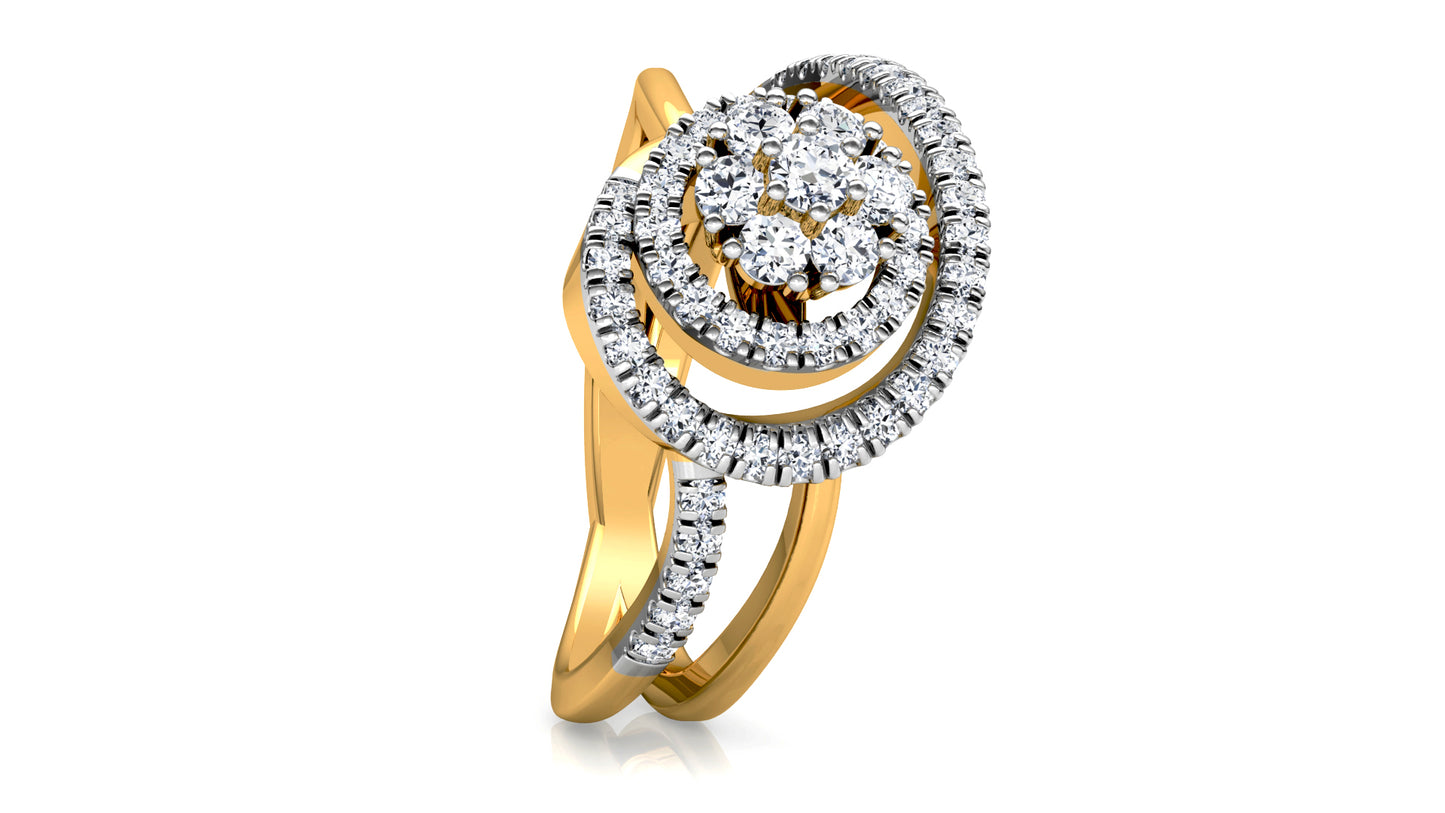 Snail Shell diamondn Ring