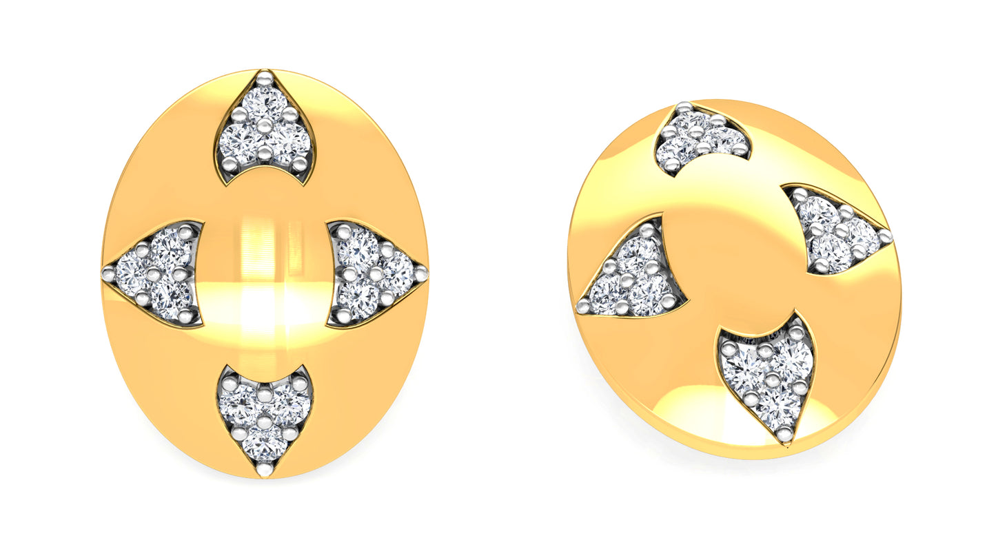 Mask Magic Diamond Earrings And Pendant Set