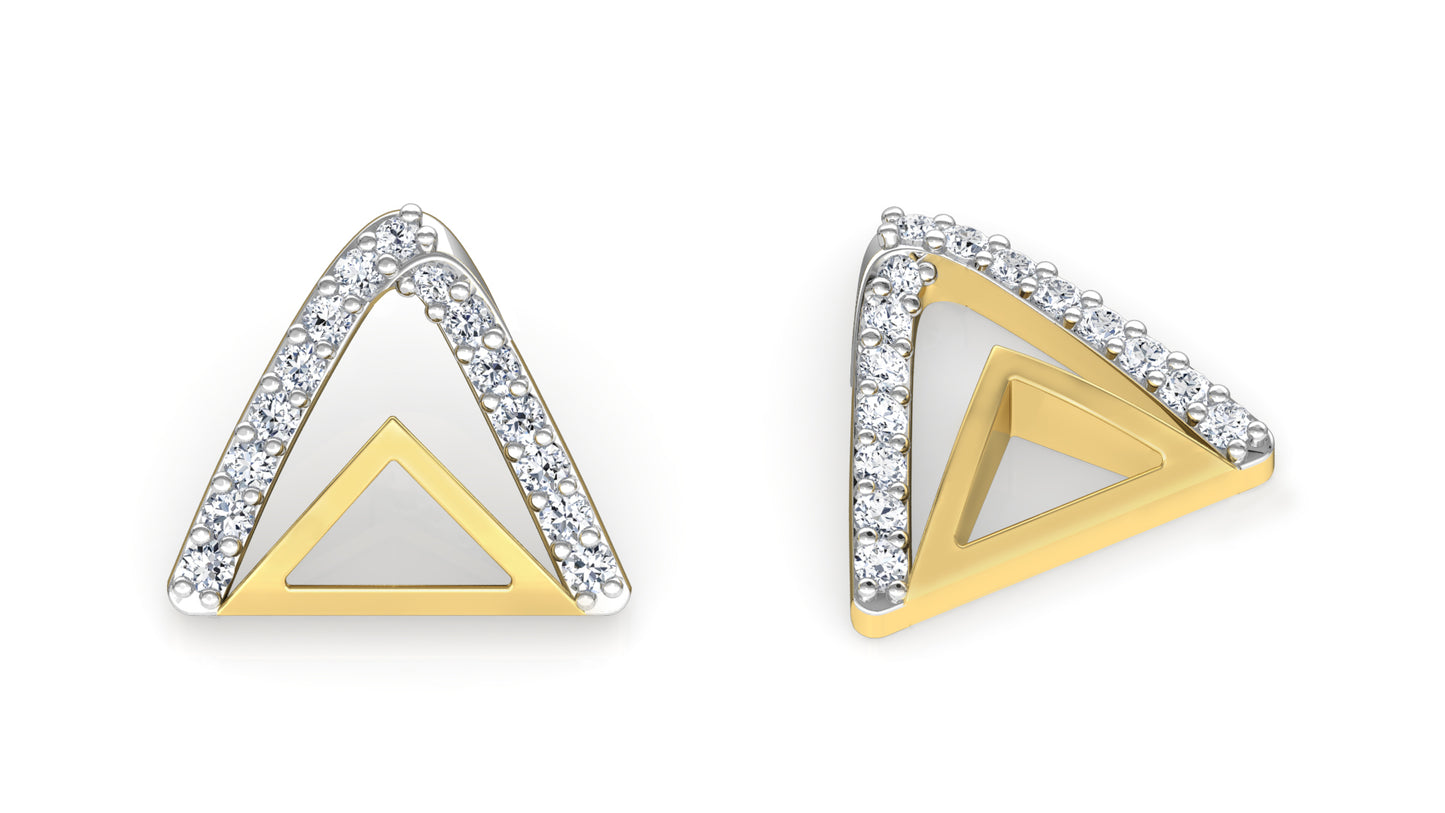 Mountain Peak Diamond Earrings