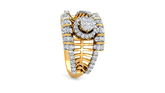 Golden Roll Diamond Ring