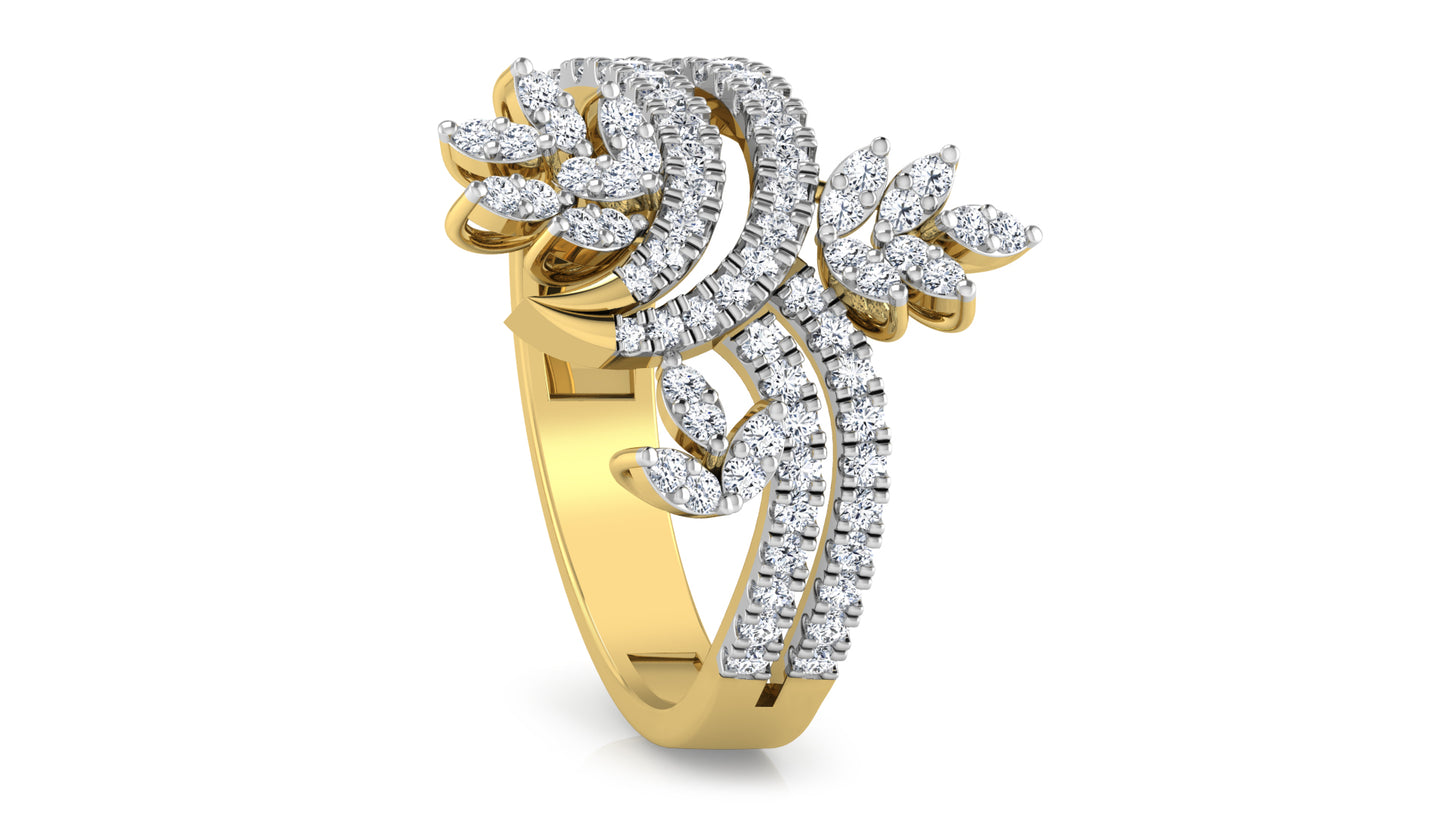 Majestic Curves Diamond Ring