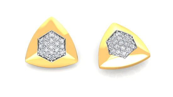 TriHex Bond Diamond Earrings And Pendant Set