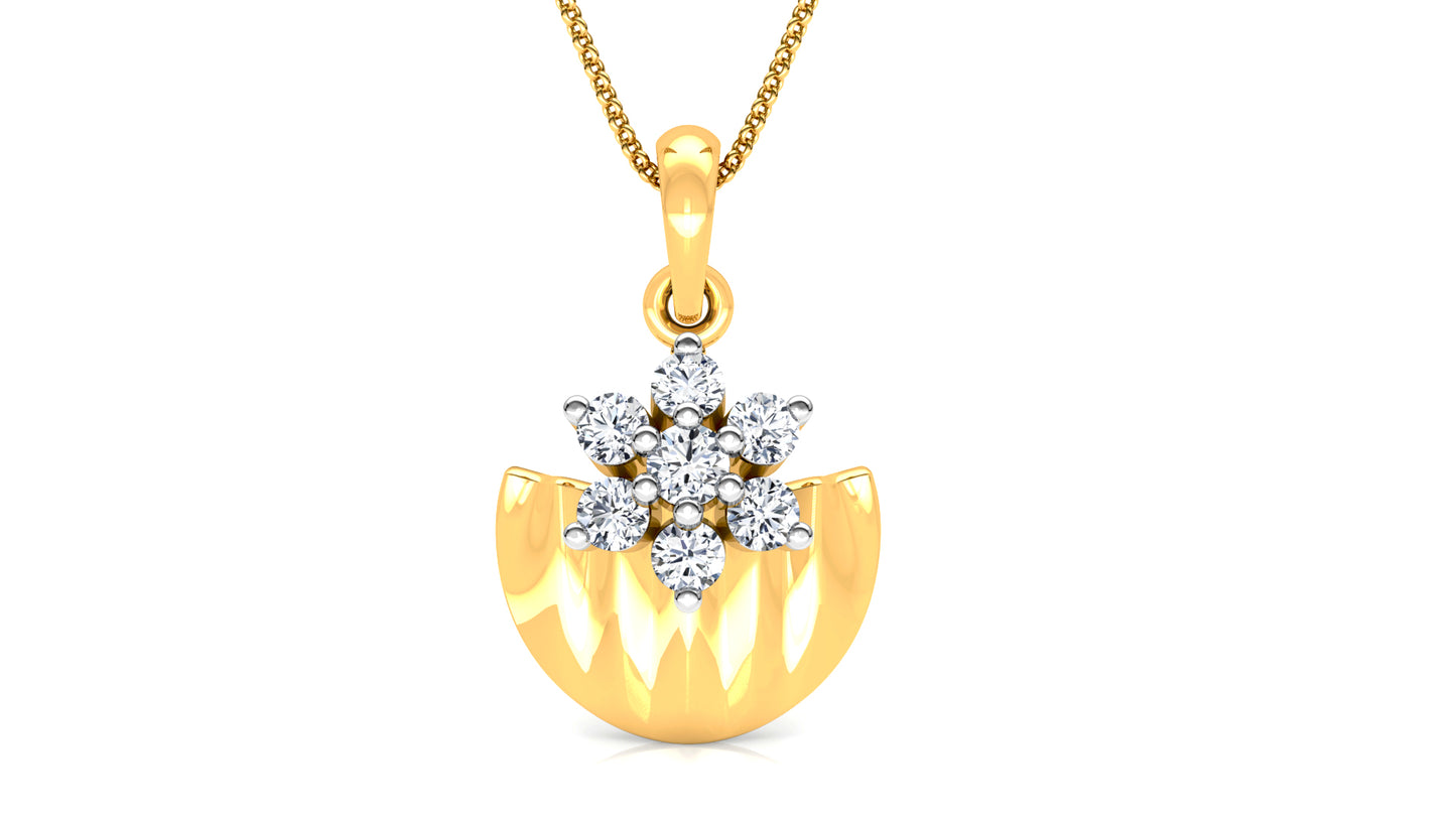 Leafy Galore Diamond Earrings And Pendant Set