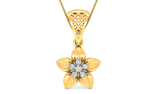 Flower Quest Diamond Earrings And Pendant Set