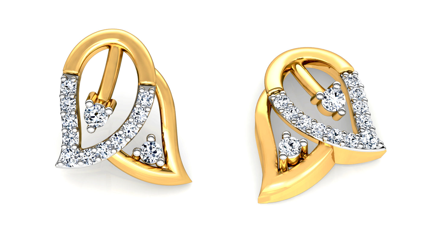 Two Leaves Diamond Earrings