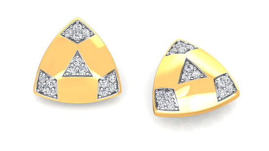 Triangle Flair Diamond Earrings And Pendant Set