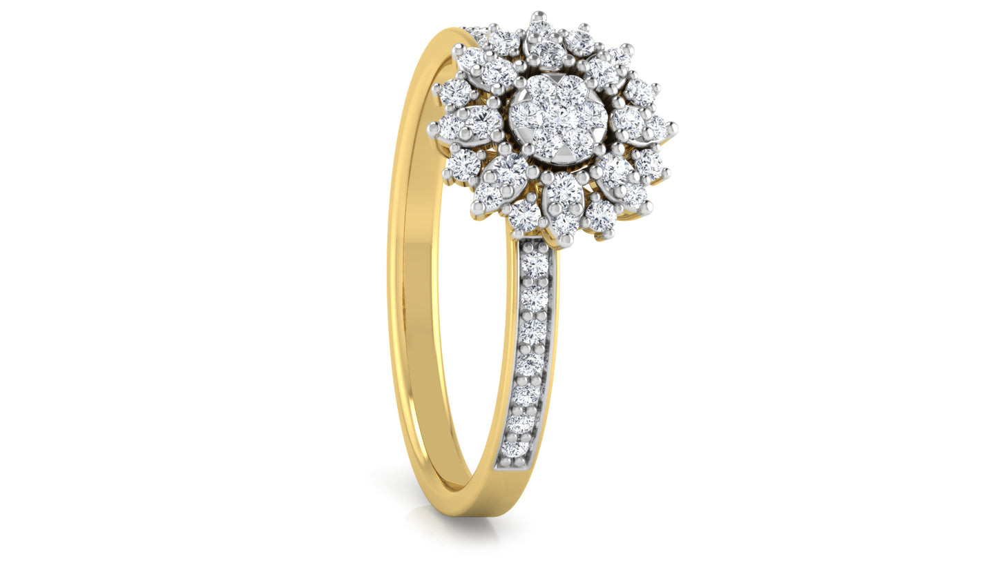 Classy Flower Diamond Ring