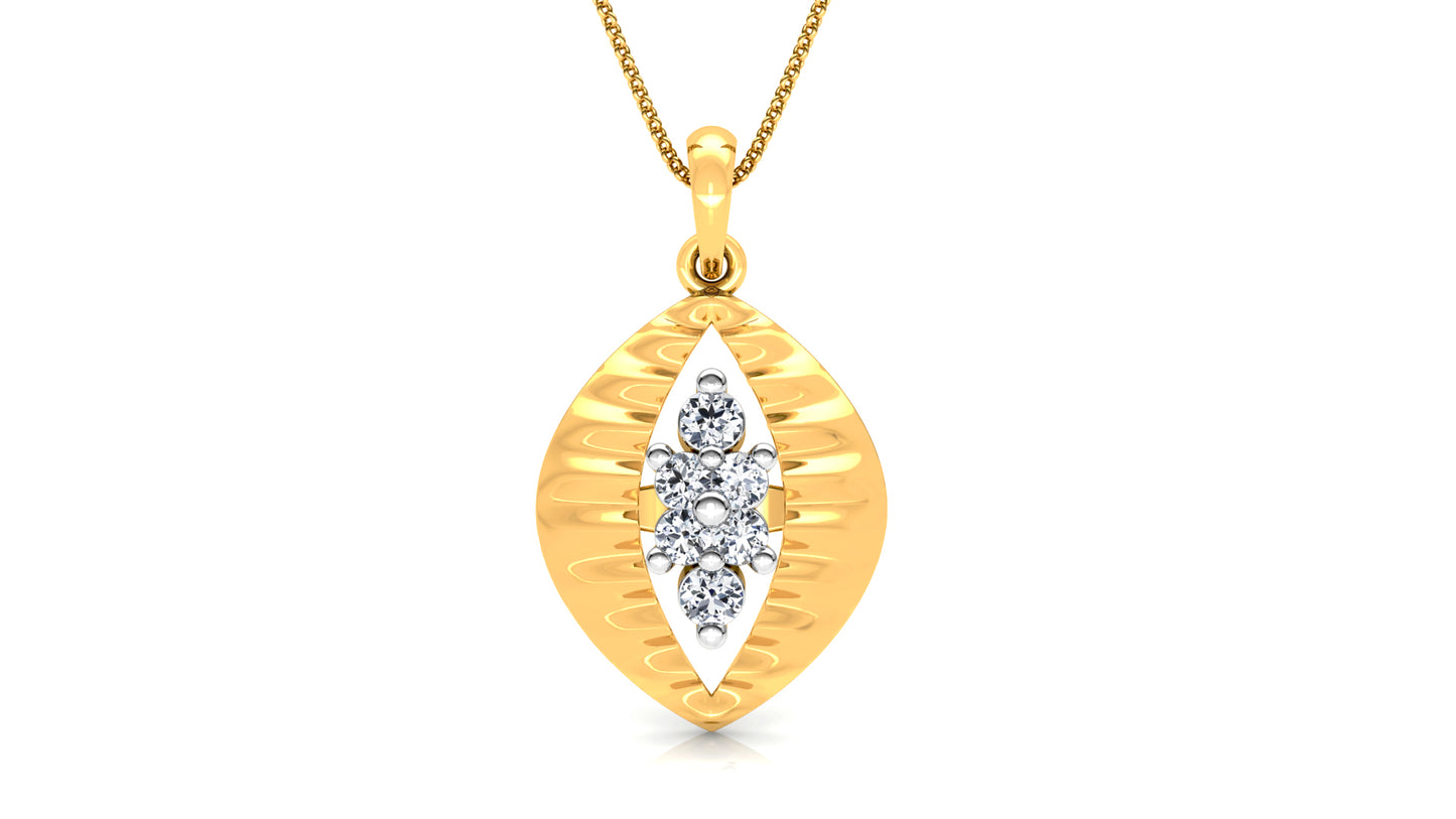 Decorative Clutch Diamond Earrings And Pendant Set