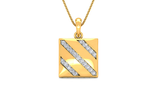 Coss Bands Diamond Earrings And Pendant Set