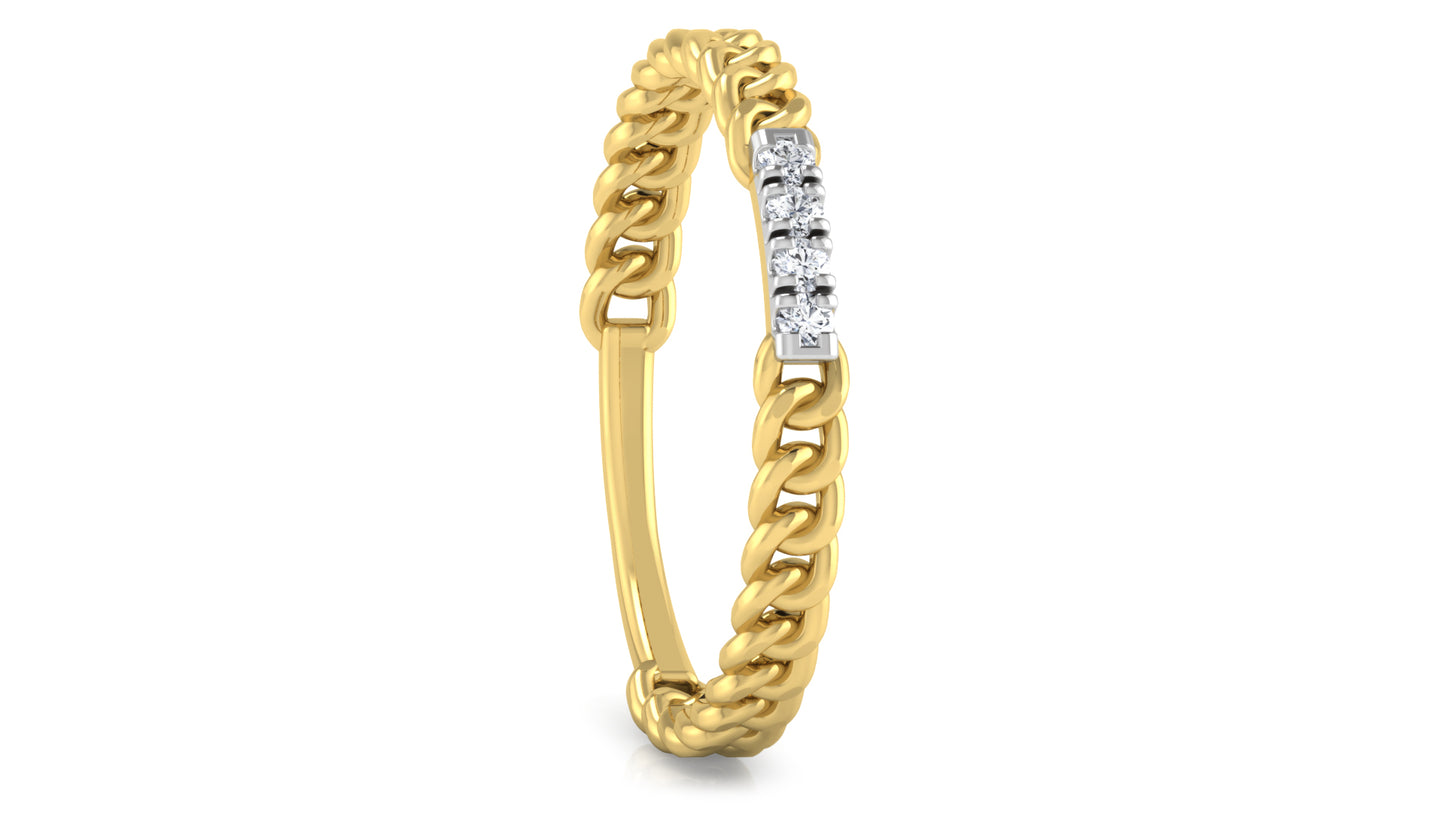 Chain Terrain Diamond Ring