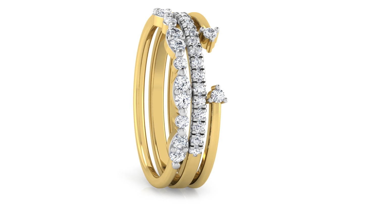 Dribble Shower Diamond Ring