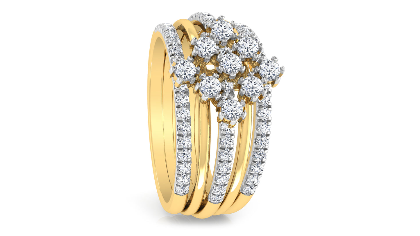 Cinquain Bands Diamond Ring