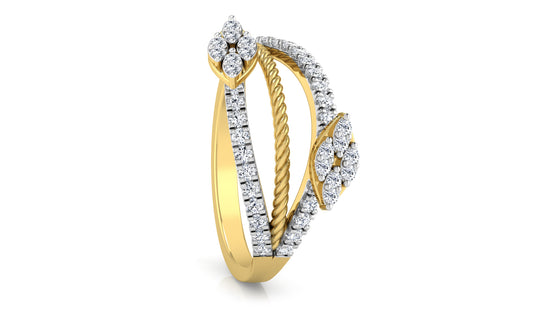 Treble Band Diamond Ring