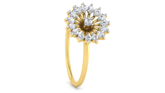 Floral Spikes Diamond Ring