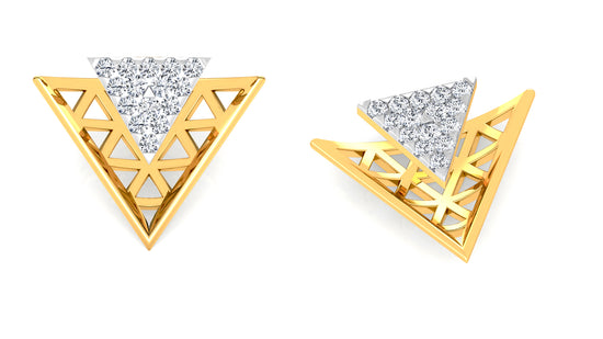 Triangle Doublet Diamond Earrings And Pendant Set