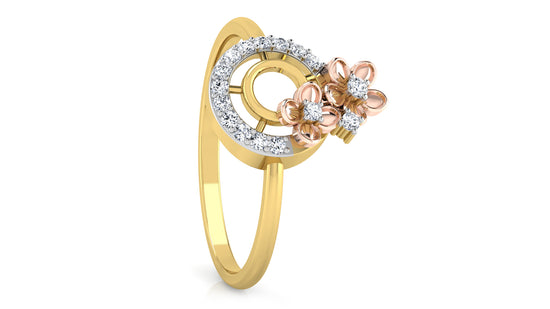 Flowery Wheel Diamond Ring