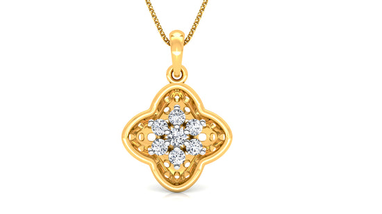 Flower Brigade Diamond Earrings And Pendant Set