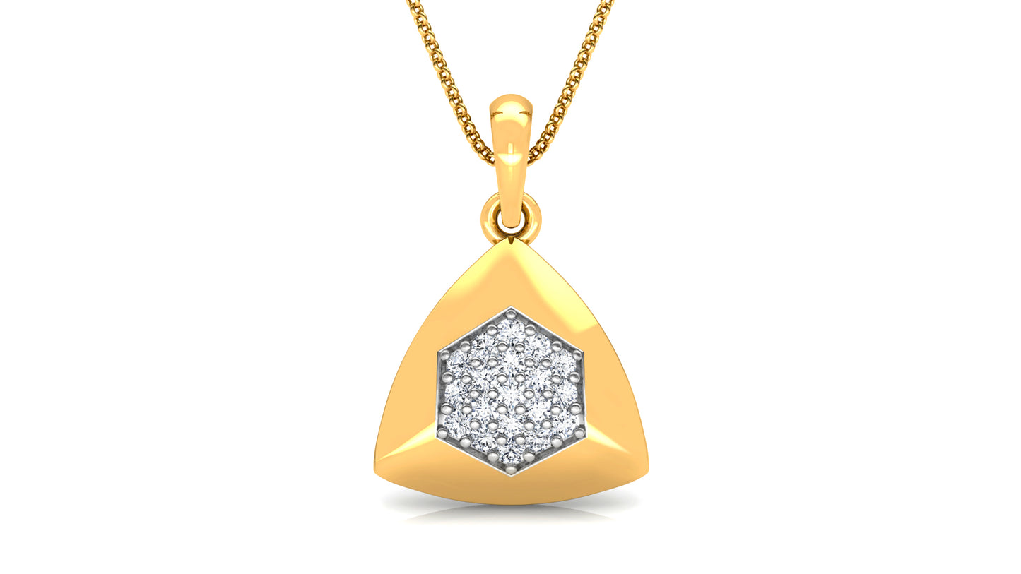 TriHex Bond Diamond Earrings And Pendant Set