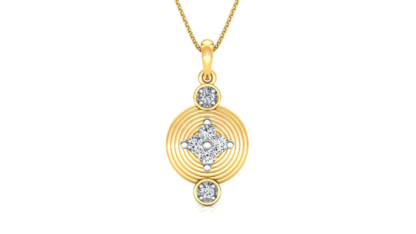 Hoop Hoop Diamond Earrings And Pendant Set