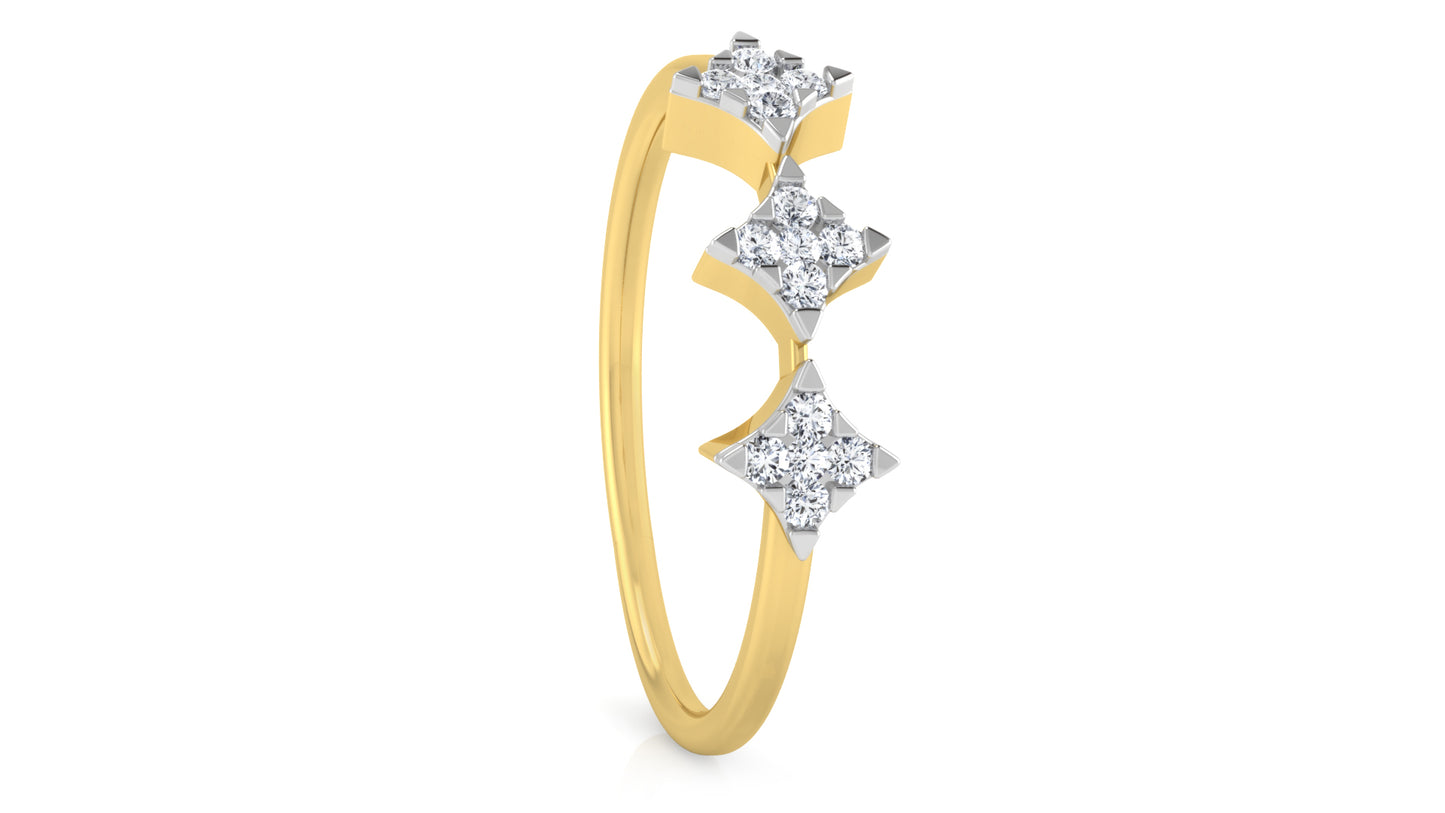 Floral Terrain Diamond Ring