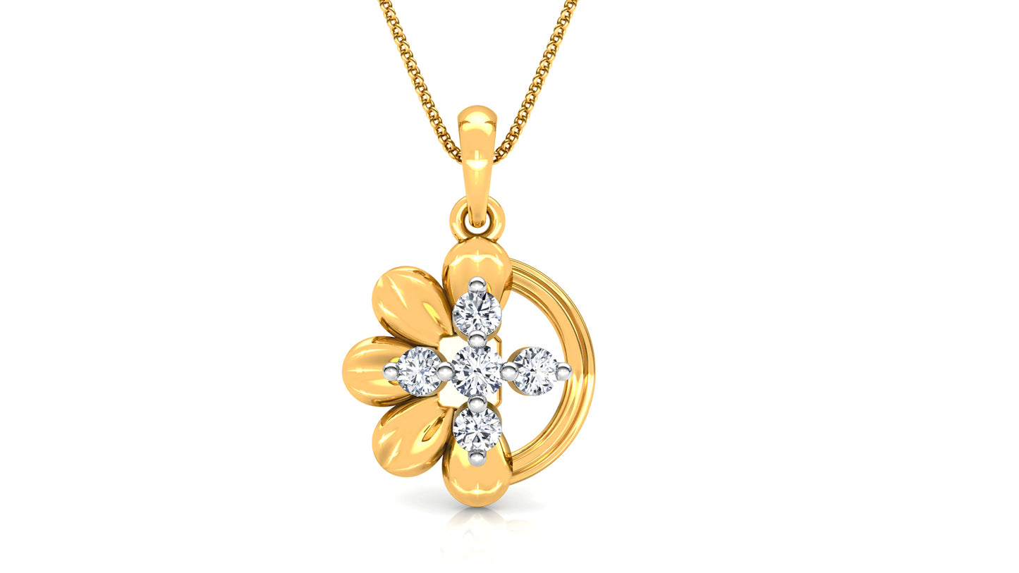 Petals Devoured Diamond Earrings And Pendant Set