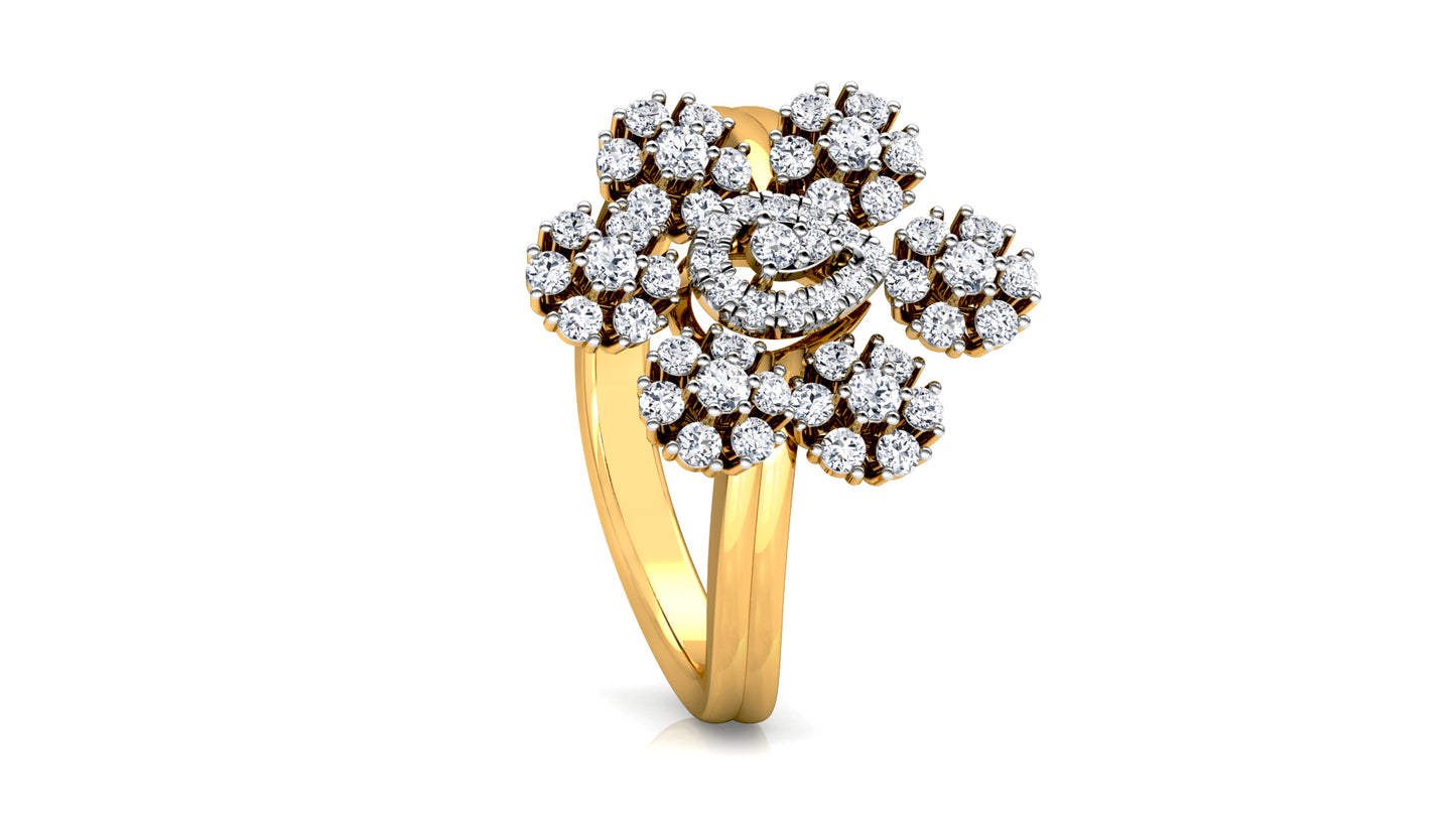 Floral Flocks Diamond Ring