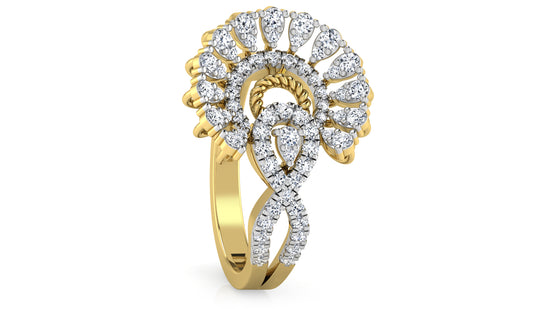 Sunflower Bloom Diamond Ring