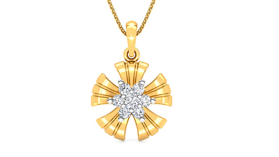 Quint Petals Diamond Earrings And Pendant Set