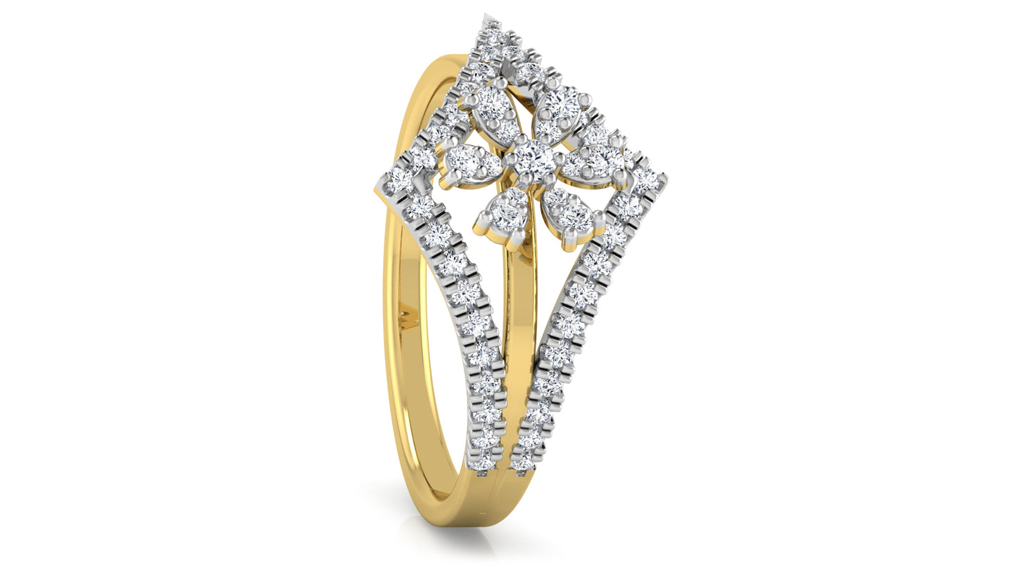 Floral Harmony Diamond Ring