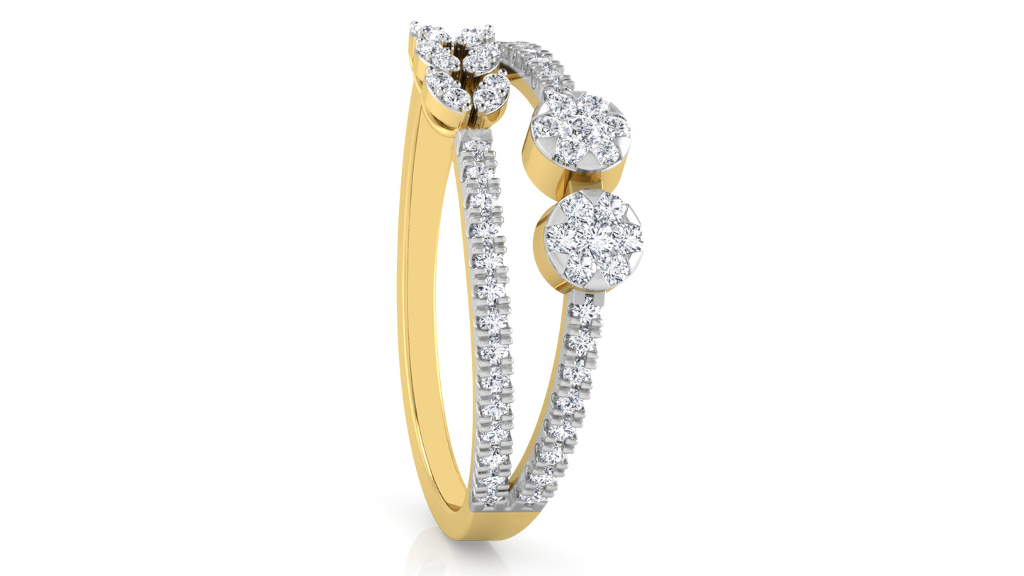 Split Band Diamond Ring