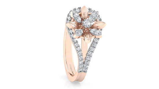 Leaflet n Florets Diamond Ring