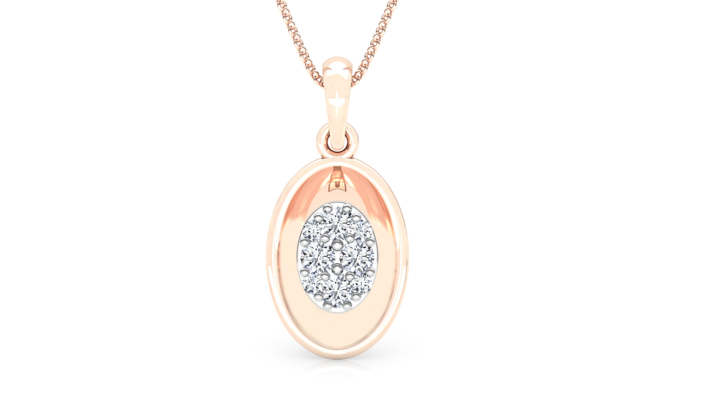 Trenndy Petals Diamond Earrings And Pendant Set