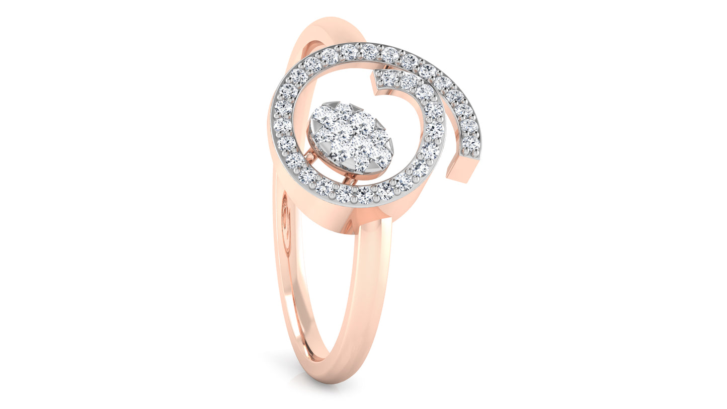 Spiral Galore Diamond Ring