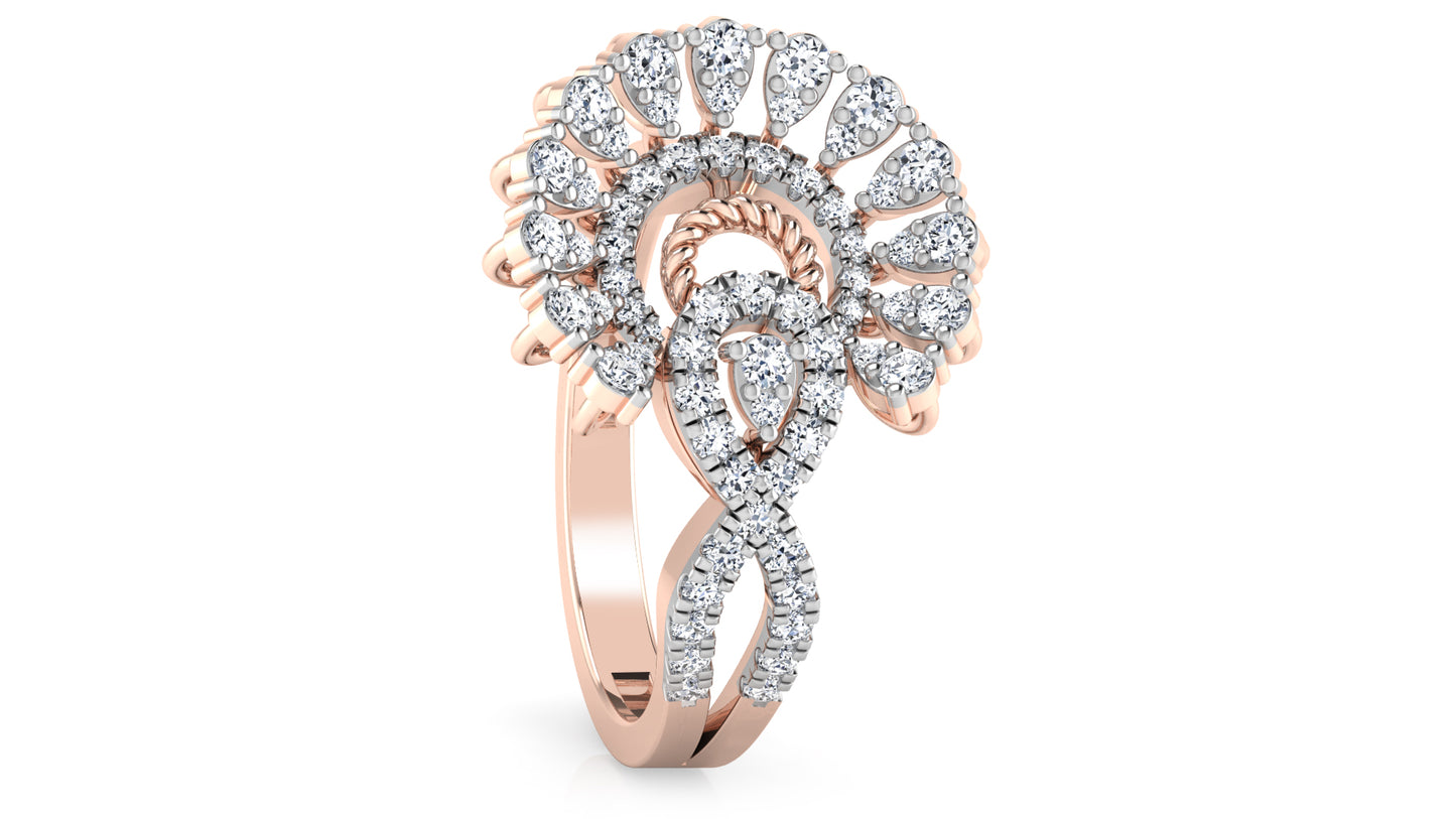 Sunflower Bloom Diamond Ring